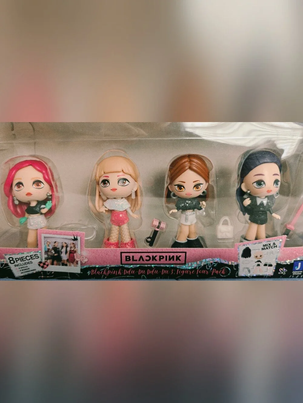 Pink and Black Girl Group-Inspired Doll Set - 4 Pack